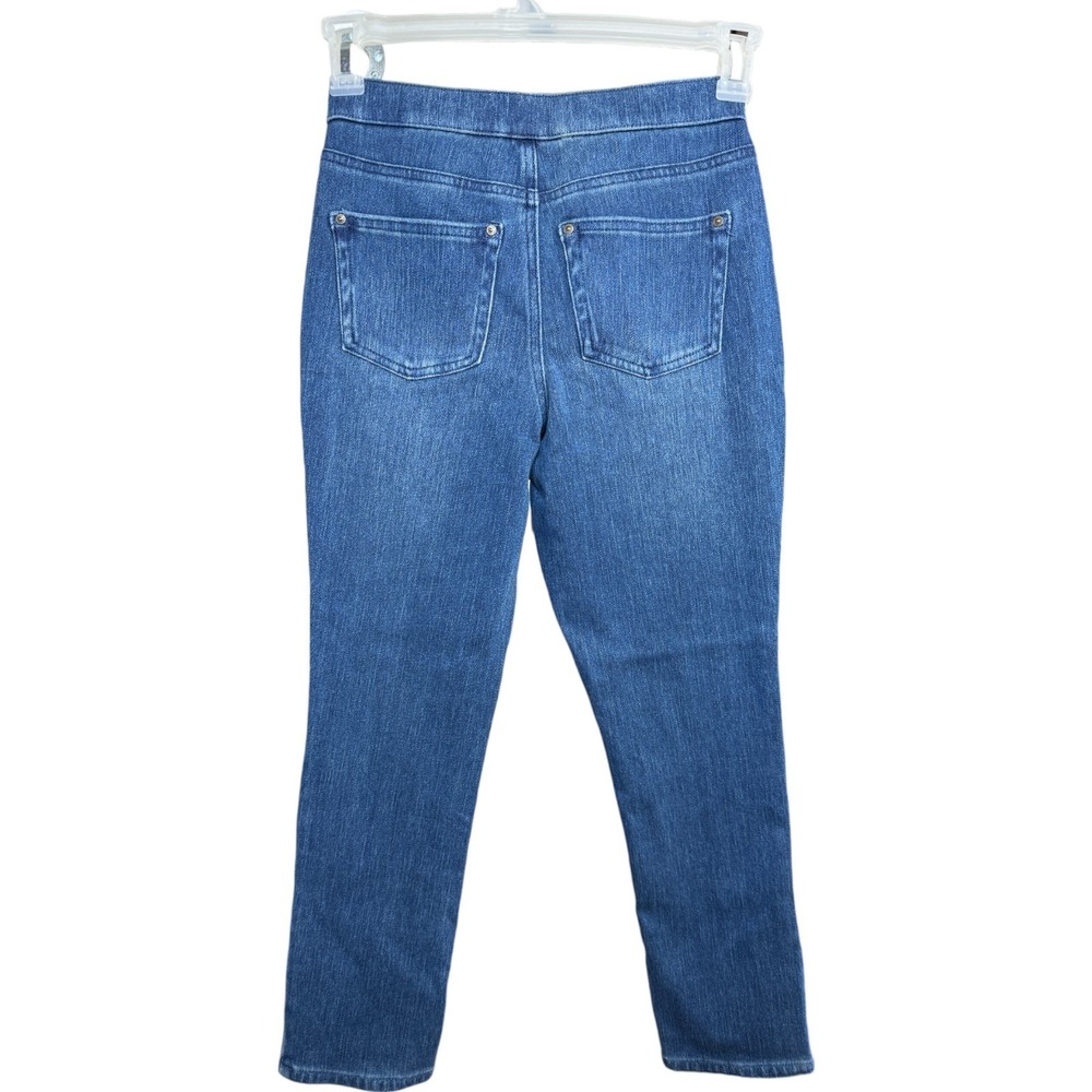 Belle by Kim Gravel‎ Flexibelle Rollabelle Jean Washed Indigo Petite 0 NWOT - Picture 9 of 9